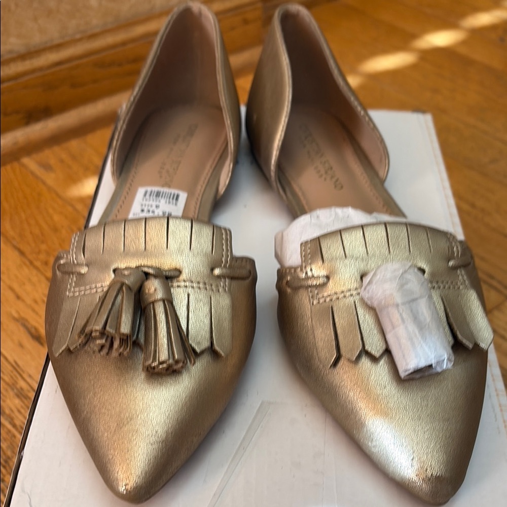 NWT Christian Siriano Womens  D'orsay Flats Kiltie Tassel Pointed Toe SZ: 9